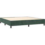  Krevet s oprugama i madracem tamnozeleni 200x200 cm baršunasti | shoptok.hr