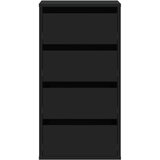  Kutna komoda s ladicama crna 40x41x76 cm od konstruiranog drva | shoptok.hr