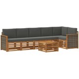  Set vanjskih sofa 6 kom. Prirodna i antracit Bijela | Shoptok.si
