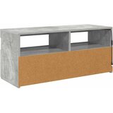 TV ormarić s LED svjetlima siva boja betona 90x35x40 cm | shoptok.hr