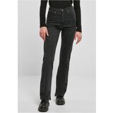 UC Ladies Ladies Highwaist Straight Slit Denim Pants black washed | shoptok.hr