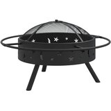 Posuda za vatru sa žaračem 70 cm XXL čelična | shoptok.hr