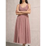 Sinsay Lepršava midi haljina s naboranim topom s lyocellom | shoptok.hr
