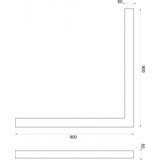 Copen Postolje za tuš kabinu CONCEPT 900x900x50 belo (C-10-9090W) | ePonuda.com