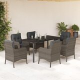 vidaXL 7-dijelni vrtni blagovaonski set sivi od poliratana | shoptok.hr