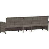  Vrtna sofa 5-sjed s jastucima sivi poliratan | shoptok.hr