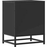 vidaXL Nočna omarica črna 40x31x50 cm inž. les in kovina | Shoptok.si