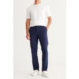 AC&Co / Altınyıldız Classics Men's Navy Blue Slim Fit Slim Fit Flexible Trousers