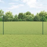 vidaXL varjena žična ograja z 5 U stebrički Zelena 1.2x10 m Jeklo Cene