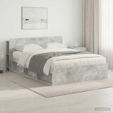  Okvir kreveta s pohranom Betonska siva 140 x 200 cm Cijene