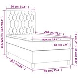  box spring s madracem LED krem 90x200 cm od tkanine | shoptok.hr