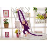 Plišana igračka majmun s bebom 70 cm - ljubičasta | shoptok.hr