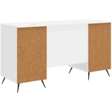  Miza z vrati Bela visok sijaj 142,5 x 50 x 75 cm Inženirski les, (5000283174) | Shoptok.si