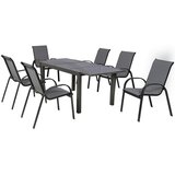 Gardenson VRTNA GARNITURA AMALFI aluminij barve grafita, siva | Shoptok.si