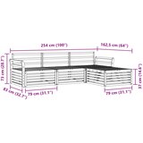  Set vanjskih sofa Prirodna 254 x 162,5 x 73 cm | shoptok.hr