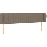 Maison Chic posteljno vzglavje - vzglavna omarica - nočna omarica z ušesi taupe 163x23x78/88 cm blago, (21711241) | Shoptok.si