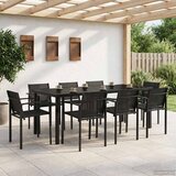  Set vanjskog namještaja 7 pcs Crna i antracit Tekstilen | shoptok.hr