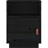  Noćni ormarić crna 40 x 34 x 55 cm od masivne borovine | shoptok.hr