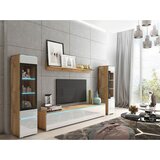 P & B Dnevni Regal Vera, Bela, Barva Hrasta, 4-Delno, Led | Shoptok.si