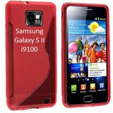  Gumijasti / gel etui S-Line za Samsung Galaxy S II i9100 / S II Plus i9105 - rdeči Cene
