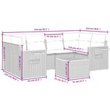  7-dijelni set vrtnih sofa od poliratana s jastucima bež | shoptok.hr