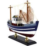  Kolekcionarski model broda, drveni jarboli, plavi | shoptok.hr