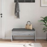  Klupa za hodnik s jastukom Siva Sonoma 80 x 38 x 46 cm | shoptok.hr