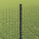  Zatvorena žičana ograda s postovima 25 x 0,8 m Siva Mreža | shoptok.hr