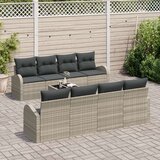 9 dijelni set vrtnih sofa s jastučićima svjetlosivog poli ratana | shoptok.hr