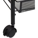  Kuhinjska kolica s 4 razine crna 46 x 26 x 85 cm željezna | Eponuda.com