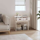  Konzolni stol bijeli 76 5 x 40 x 75 cm od masivne borovine | shoptok.hr