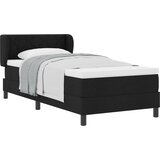 vidaXL Krevet s uzglavljem i madracem Crna 90x190 cm Tkanina | shoptok.hr
