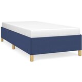 Maison Chic Posteljni okvir - Enojna postelja - Postelja za odrasle brez vzmetnice Modra 100x200 cm Tkanina-J7370, (21773821) | Shoptok.si