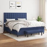 The Living Store Box spring postelja z vzmetnico modra 180x200 cm blago - Box Spring Postelja, (21512075) | Shoptok.si