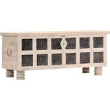  Kutija za pohranu bijela 110x40x45 cm masivno bagremovo drvo | shoptok.hr