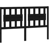  Uzglavlje za krevet crni 125,5 x 4 x 100 cm od masivne borovine | shoptok.hr