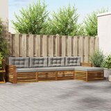  Set vanjskih sofa 5 kom. Prirodna i svijetlo siva 337 x 162,5 x 73 cm | shoptok.hr