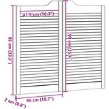 vidaXL Okretna vrata s rešetkama 1 par 90x100 cm puno drvo bor | shoptok.hr