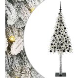 vidaXL Božično drevo med 300 LED z stojalom Bela 180 cm PE in jeklo | Shoptok.si