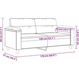  Dvosjed od tkanine krem 140 cm mikrovlakana | shoptok.hr