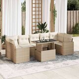 vidaXL 8-dijelni set vrtnih sofa od poliratana s jastucima bež | shoptok.hr