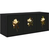 vidaXL TV ormar za montažu na zid BREMEN 102 x 33 x 40 cm Crni hrast - Crni hrast Magnolijski uzorak | shoptok.hr