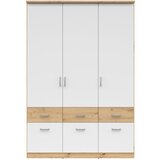 Lesnina-XXXL omara za oblačila brando, bela, hrast, š. 136 cm | Shoptok.si