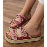 D/CEO Pink espadrille sandals with buckles Induri | Shoptok.si