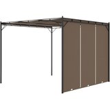  Vrtna sjenica s bočnim zastorom 3 x 3 x 2,25 m smeđe-siva | shoptok.hr