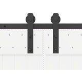  Komplet opreme za drsna vrata 366 cm jeklo črne barve, (22046827) | Shoptok.si