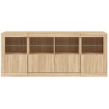  Komoda s LED svjetlima boja hrasta sonome 163x37x67 cm | Eponuda.com