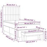 vidaXL Box spring postelja z vzmetnico črn 90x190 cm blago | Shoptok.si