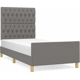  Okvir za krevet bez madraca tamnosivi 90x190 cm od tkanine | shoptok.hr