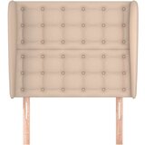  Vzglavje z ušesi kapučino 83x23x118/128 cm umetno usnje, (20936361) | Shoptok.si